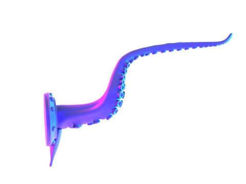 3D Printing Pink Tentacle Wall Decoration toy 3D Model