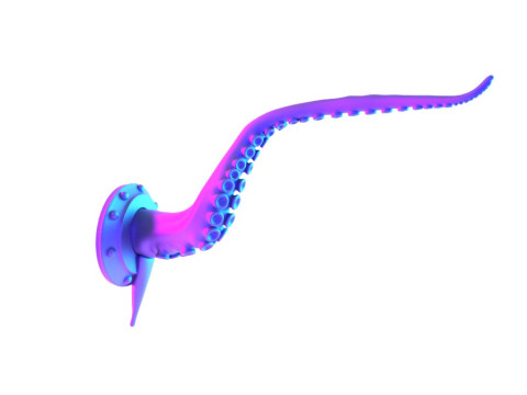 3D Printing Pink Tentacle Wall Decoration toy 3D Model