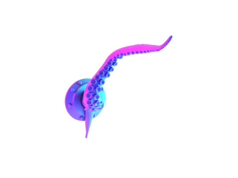 3D Printing Pink Tentacle Wall Decoration toy 3D Model