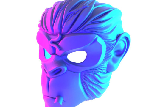 3D Printing GTA V Space Monkey Mask Cigar Chimp toy Modello 3D