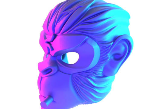 3D Printing GTA V Space Monkey Mask Cigar Chimp toy Modello 3D