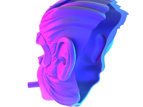 3D Printing GTA V Space Monkey Mask Cigar Chimp toy 3D Model