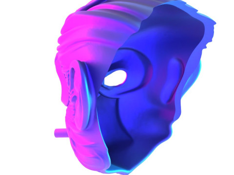 3D Printing GTA V Space Monkey Mask Cigar Chimp toy Modello 3D