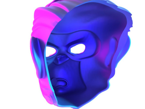 3D Printing GTA V Space Monkey Mask Cigar Chimp toy Modello 3D