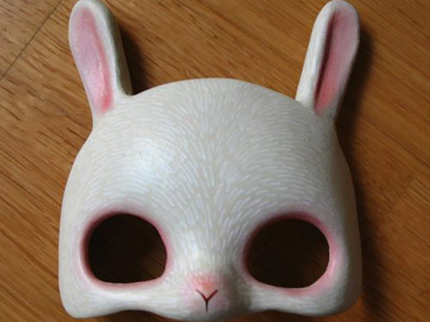 3D Printing Minimal Rabbit Stylized Bunny Mask toy 3D मॉडल