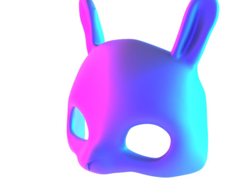 3D Printing Minimal Rabbit Stylized Bunny Mask toy 3D Modell
