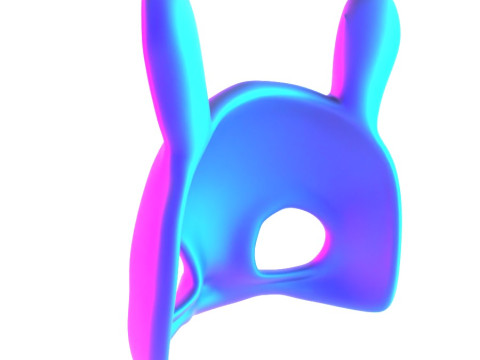 3D Printing Minimal Rabbit Stylized Bunny Mask toy 3D Modell