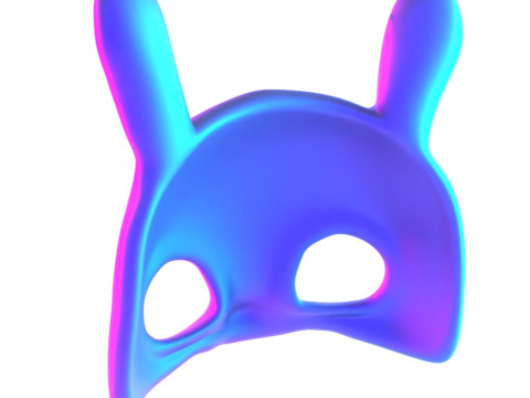 3D Printing Minimal Rabbit Stylized Bunny Mask toy 3D Modell