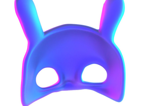 3D Printing Minimal Rabbit Stylized Bunny Mask toy 3D Modell