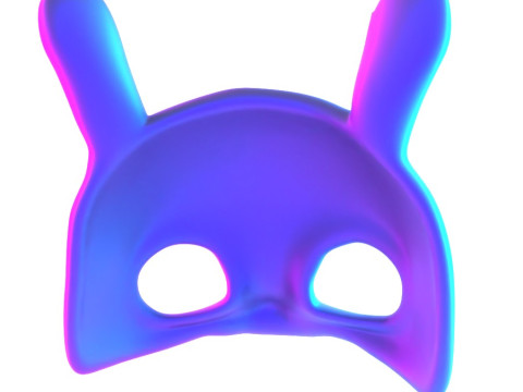 3D Printing Minimal Rabbit Stylized Bunny Mask toy 3D Modell
