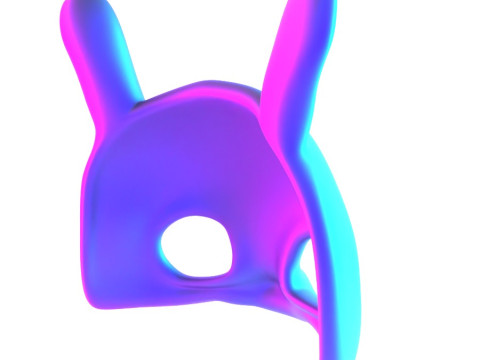 3D Printing Minimal Rabbit Stylized Bunny Mask toy 3D Modell