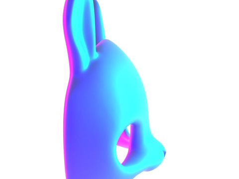 3D Printing Minimal Rabbit Stylized Bunny Mask toy 3D Modell