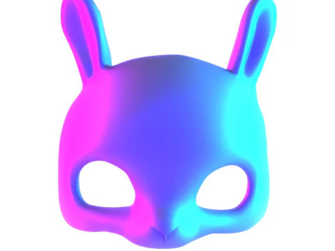 3D Printing Minimal Rabbit Stylized Bunny Mask toy 3D Model