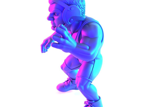 Jouet d'impression 3D des combattants amateurs de Westling Modèle 3D