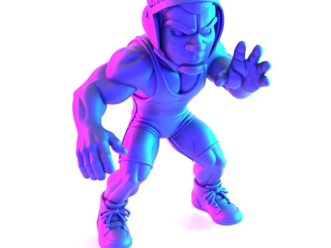 Giocattolo amatoriale di Westling Fighters con stampa 3D Modello 3D