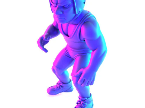 Giocattolo amatoriale di Westling Fighters con stampa 3D Modello 3D