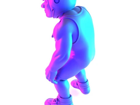 Giocattolo amatoriale di Westling Fighters con stampa 3D Modello 3D