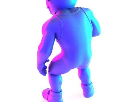 Jouet d'impression 3D des combattants amateurs de Westling Modèle 3D