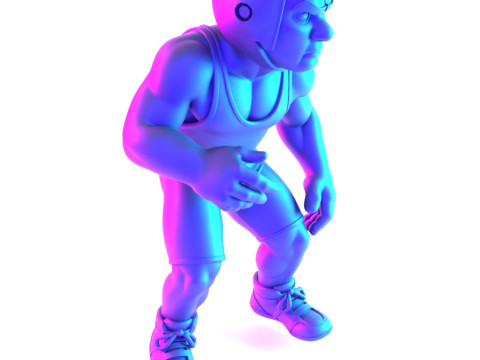 Jouet d'impression 3D des combattants amateurs de Westling Modèle 3D