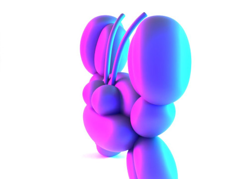 3D Printing Sea Crab Balloon Decoration Props Second Life toy 3D Model