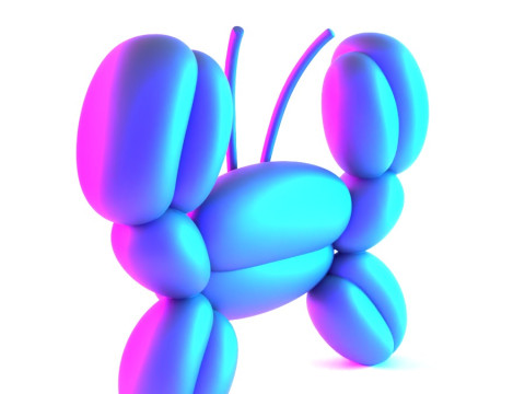 3D Printing Sea Crab Balloon Decoration Props Second Life toy 3D Model