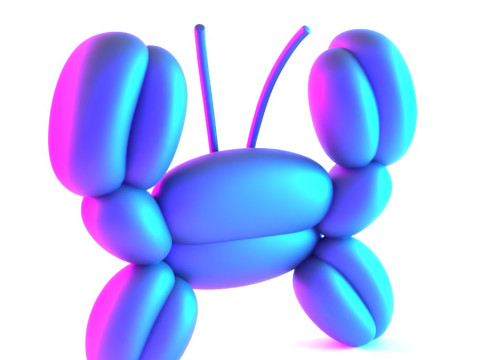 3D Printing Sea Crab Balloon Decoration Props Second Life toy 3D Model