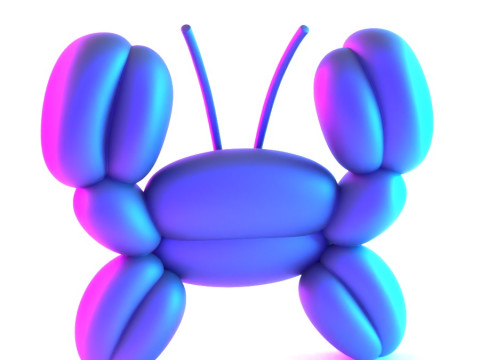 3D Printing Sea Crab Balloon Decoration Props Second Life toy 3D Model