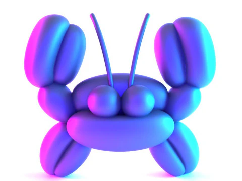 3D Printing Sea Crab Balloon Decoration Props Second Life toy 3D Model