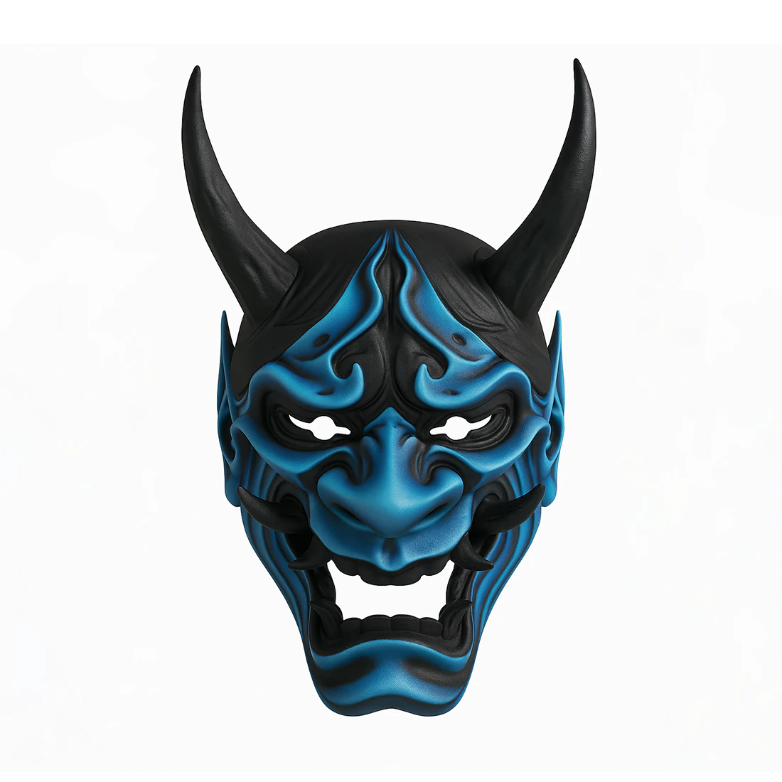 3D Printing Japanese Blue Oni Mask toy 3D Model .c4d .max .obj .3ds .fbx .stl .blend 