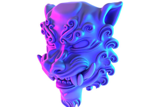 3D Printing Blue Japanese Flame Fury Oni toy 3D Модель