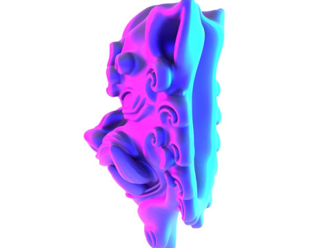 3D Printing Blue Japanese Flame Fury Oni toy 3D Модель