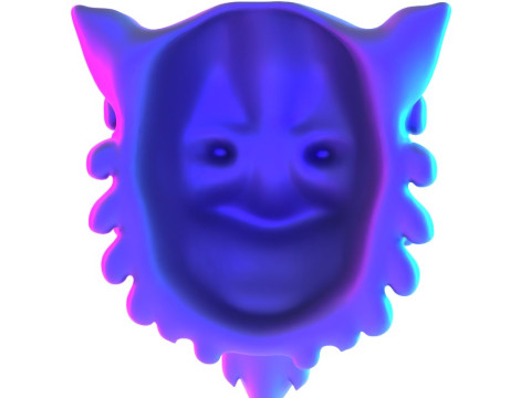3D Printing Blue Japanese Flame Fury Oni toy 3D Модель