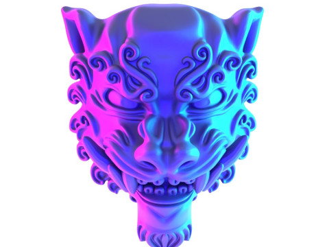 3D Printing Blue Japanese Flame Fury Oni toy 3D Модель