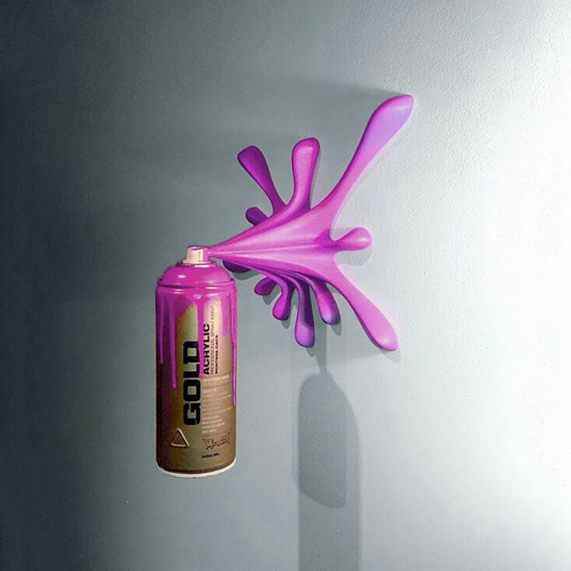 3D Printing Graffiti Spray Splash Melt toy 3D Model .c4d .max .obj .3ds .fbx .stl .blend 