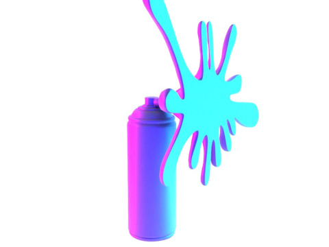 3D Printing Graffiti Spray Splash Melt toy 3D Model