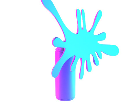 3D Printing Graffiti Spray Splash Melt toy 3D Model