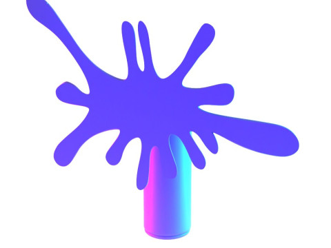 3D Printing Graffiti Spray Splash Melt toy 3D Model