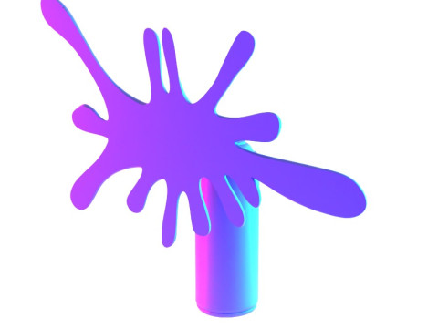 3D Printing Graffiti Spray Splash Melt toy 3D Model