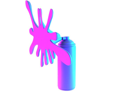 3D Printing Graffiti Spray Splash Melt toy 3D Model