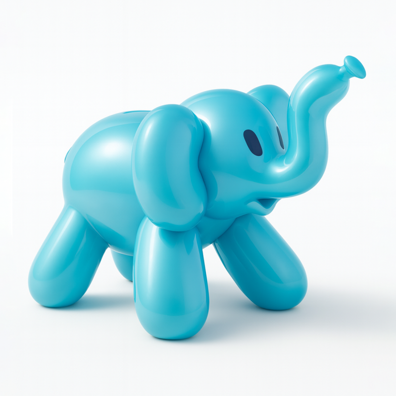 3D Printing Elephant Balloon Decoration Props Second Life toy 3D Model .c4d .max .obj .3ds .fbx .stl .blend 