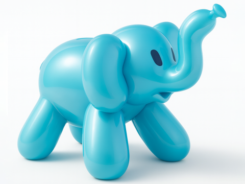3D Printing Elephant Balloon Decoration Props Second Life toy Modelo 3D