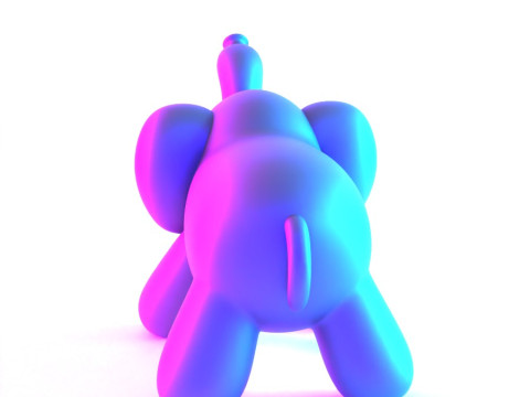 3D Printing Elephant Balloon Decoration Props Second Life toy 3D Model