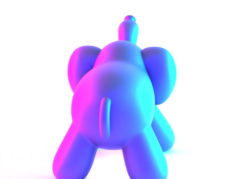 3D Printing Elephant Balloon Decoration Props Second Life toy 3D Model