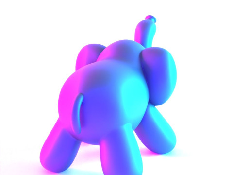 3D Printing Elephant Balloon Decoration Props Second Life toy 3D Model