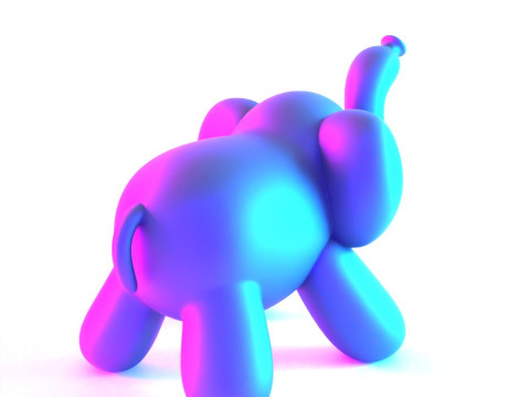 3D Printing Elephant Balloon Decoration Props Second Life toy 3D Model