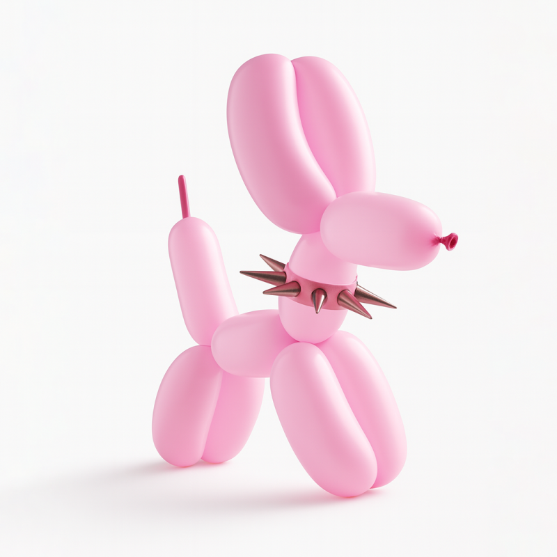 3D Printing Punk Doberman Dog Balloon Decoration Props Second Life toy 3D Model .c4d .max .obj .3ds .fbx .stl .blend 
