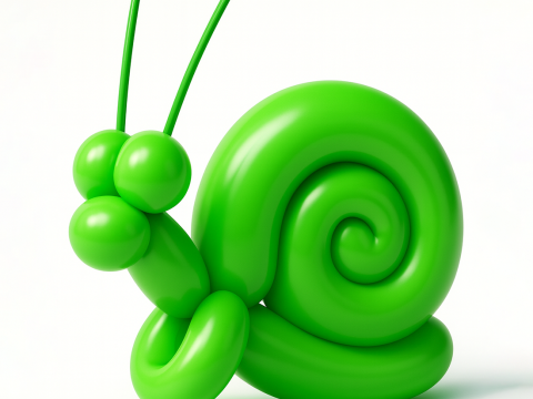 3D Printing Green Snail Balloon Decoration Props Second Life toy 3D Модель
