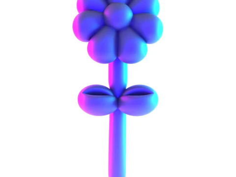 3D Printing Sunshine Flower Balloon Decoration Props Second Life toy 3D Model