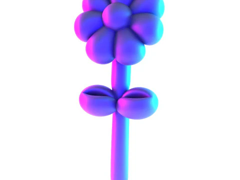 3D Printing Sunshine Flower Balloon Decoration Props Second Life toy 3D Model
