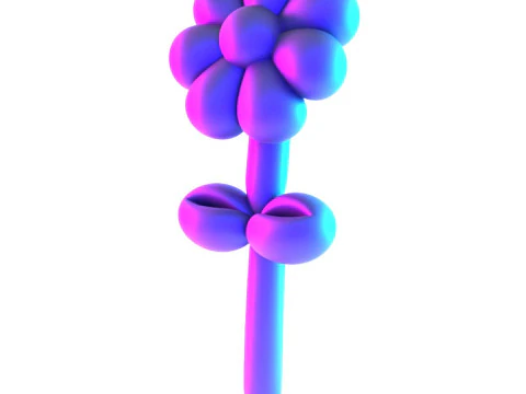 3D Printing Sunshine Flower Balloon Decoration Props Second Life toy 3D Model